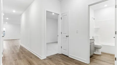 Entry Way of the Chestnut by Arbor Homes, Elevation D Brick A at Abbey Commons
